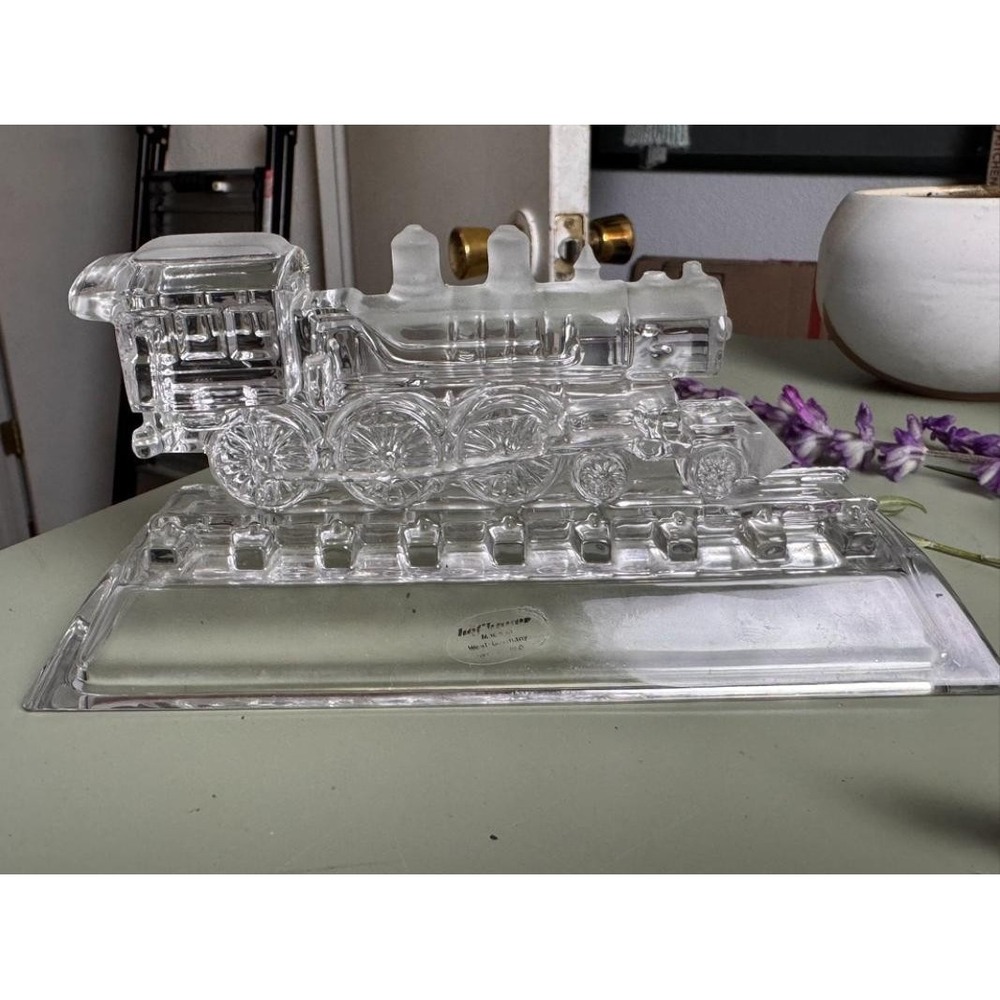 Vintage Hofbauer Lead Crystal Casey Jones Locomotive Collector's‎ Figurine Decor